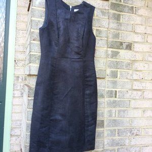 Calvin Klein Solid Gray Suede Dress